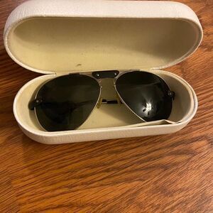 Chloe Silver Aviator Sunglasses and Case
